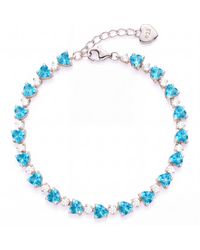 LÁTELITA London - Asscher Cut Heart Tennis Bracelet Topaz - Lyst