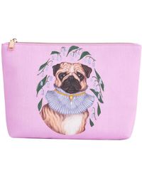 Fable England - Fable Catherine Rowe Pet Portraits Pug Pink Cotton Pouch - Lyst