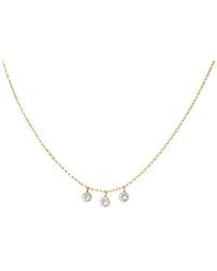 Lily Flo Jewellery - Starlight Three Diamond Floating Necklace - Lyst