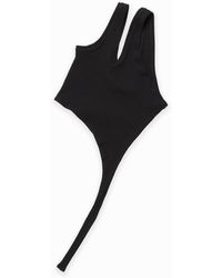 Heidi Stutt - Asymmetric Jersey Tank - Lyst