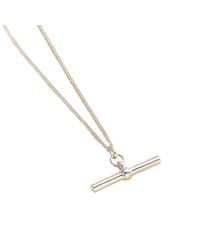 Posh Totty Designs - Sterling Large T-Bar Necklace - Lyst
