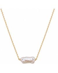 Lalinde - Minimal Keshi Pearl Necklace - Lyst