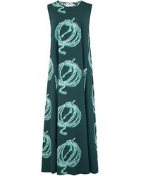 Klements Patti Dress In Ropes Print - Green