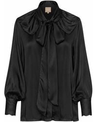 Carolina Benoit - For Rose Vegan Silk Pussy Bow Top - Lyst