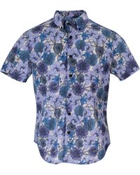 lords of harlech - Tim Hibiscus Garden Shirt In Pumice - Lyst