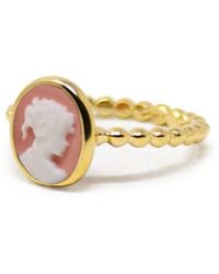 Vintouch Italy - Ginevra Mini Cameo Stacking Ring - Lyst