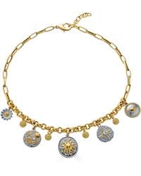 Loni Paul Jewelry - Mixed Metal Charm Necklace - Lyst