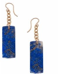 Heather Hawkins Jewelry - Lapis Lazuli Gemstone Bar Drop Earrings - Lyst