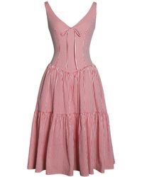 Miss Circle New York - Oceana Candy Stripe Drop Waist Midi Dress - Lyst