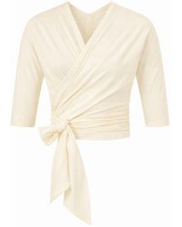 Marianna Déri - Creme Wrap Top - Lyst