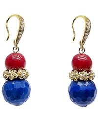Farra - Lapis Lazuli & Bamboo Coral Drop Earrings - Lyst