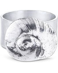 Arianne Delaney - Sterling Chunky Textured Spiral Shell Ring - Lyst
