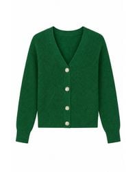 Yumi' - Relaxed Fit Cardigan With Stitch Detail - Lyst