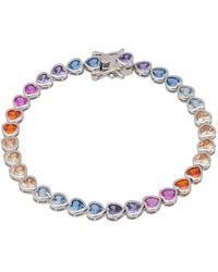 LÁTELITA London - Heart Garland Tennis Bracelet Multicoloured - Lyst