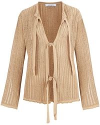 SALANIDA - Neutrals Sole 100% Linen Cardigan Sand - Lyst