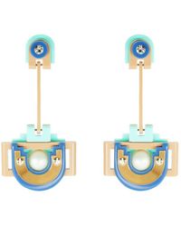 Gissa Bicalho - Handmade Acrylic Earring Long Maya Nude - Lyst