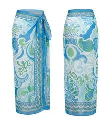 LOVEIST STORE - Azure Viscose Sarong Pareo - Lyst