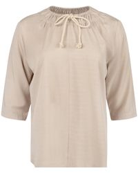 Lou&Up (Formerly Loup Clothing) - Neutrals Sand Drawstring Top - Lyst