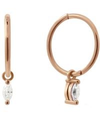 Lee Renee - Moissanite Clicker Hoop Earrings - Lyst