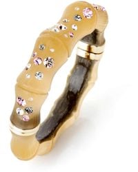 Gold & Honey - Swarovski Crystal Bamboo Bangles - Lyst