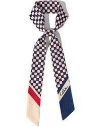 Lost Pattern - Checkerboard Twilly Scarf - Lyst