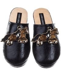 Laines London - Softie Slippers With Dressage Horse Brooches - Lyst