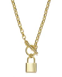 Genevive Jewelry - Rachel Glauber Plated Locket Charm Necklace - Lyst