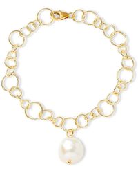 Pearls of the Orient Online - Decus Baroque Cultured Freshwater Pearl Drop On Chunky Chain Bracelet - Lyst