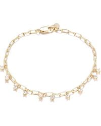 KAMARIA - Paperclip Link Chain Bracelet With Crystal Drops - Lyst