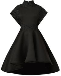 LIA ARAM - Neoprene Embroidered Midi Dress - Lyst