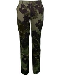 lords of harlech - Printed Cotton Stretch Trousers - Lyst