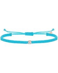 Ecce | Artisan Diamonds - Mini Single Diamond 14K Solid Rose Cord Bracelet - Lyst