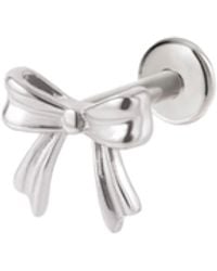 Vanhi - Bow Threadless Flat Back Titanium Cartilage Stud - Lyst