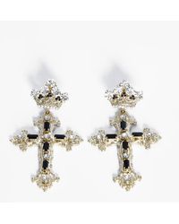 Addicted - Neutrals Clio Baroque Earrings - Lyst