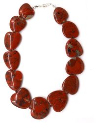 Shar Oke - Heart Shaped Jasper Necklace - Lyst