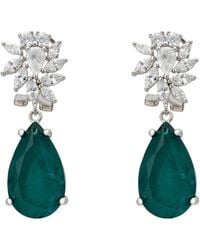 LÁTELITA London - Marigold Flower Teardrop Earrings Colombian Emerald Silver - Lyst