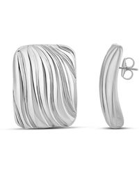 SHYMI - Oversized Textured Square Statement Earrings - Lyst