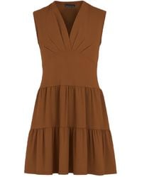 Conquista - Cinnamon Micromodal-Blend Jersey Sleeveless Dress - Lyst