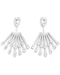 Maison De Gala - Tone Crystal Fan Drop Earrings - Lyst