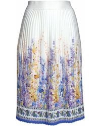 Lalipop Design - Floral-Print Pleated Recycled Fabric Knee-Length Skirt - Lyst