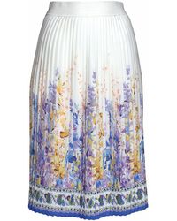 Lalipop Design - Floral-print Pleated Recycled Fabric Knee-length Skirt - Lyst