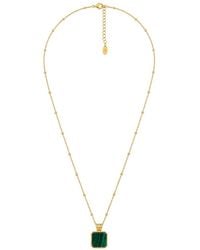 Uchi and Soto - Shikaku Solid 925 With 18K Vermeil & Malachite Square Necklace - Lyst
