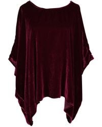 Jennafer Grace - Plumberry Silk Velvet Scarf Top - Lyst