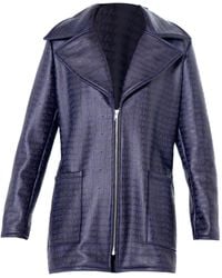 Metamorph - Croc-Effect Faux Suede Jacket - Lyst