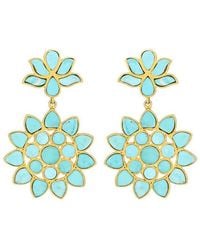 Opium Jewels - Water Lotus Statement Earrings - Lyst