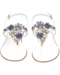 DAMAPREZIOSA - Gilda Sandal With Light Crystals - Lyst