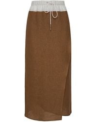 The Summer Edit - Stella Luxe Linen Skirt - Lyst