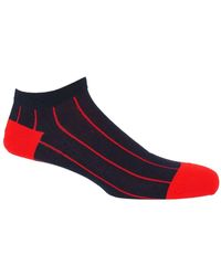 Peper Harow - Made in England - Pin Stripe Trainer Socks – - Lyst