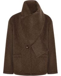 Thisisu Collection - Athena Scarf Detail Wool Coat – - Lyst