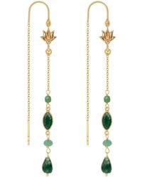 Karma and Luck - Jade Lotus Drop Earrings – Growth & Harmony Gemstone Jewelry – Peaceful Perspective - Lyst